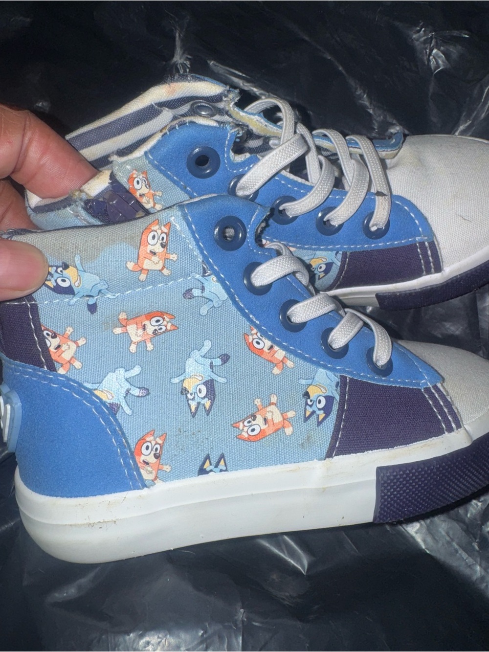 Kids Bluey Cartoon High-Top Sneakers